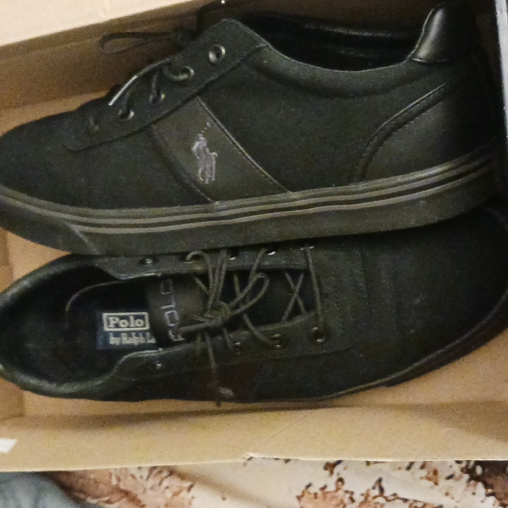 Hanford black canvas Ralph Lauren sneaker